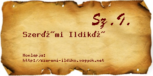 Szerémi Ildikó névjegykártya